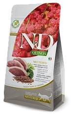 Farmina N&D GF Quinoa Cat Neutered (Утка, брокколи, спаржа)
